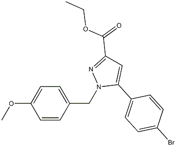 ETHYL 1-(4-METHOXYBENZYL)-5-(4-BROMOPHENYL)-1H-PYRAZOLE-3-CARBOXYLATE Struktur