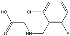 [(2-CHLORO-6-FLUOROBENZYL)AMINO]ACETIC ACID Struktur