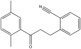 3-(2-CYANOPHENYL)-2',5'-DIMETHYLPROPIOPHENONE Struktur