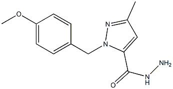 1-(4-METHOXYBENZYL)-3-METHYL-1H-PYRAZOLE-5-CARBOHYDRAZIDE Struktur