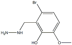 2-BROMO-5-METHOXY-6-HYDROXY-BENZYL-HYDRAZINE Struktur