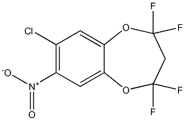 7-CHLORO-2,2,4,4-TETRAFLUORO-8-NITRO-3,4-DIHYDRO-2H-BENZO-[B-1,4]-DIOXEPINE Struktur