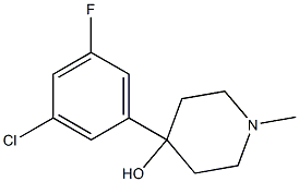 4-(3-CHLORO-5-FLUOROPHENYL)-4-HYDROXY-1-METHYLPIPERIDINE Struktur