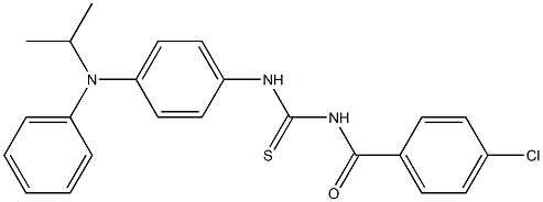 1-(4-CHLOROBENZOYL)-3-(4-((ISOPROPYL)PHENYLAMINO)PHENYL)THIOUREA Struktur