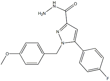 1-(4-METHOXYBENZYL)-5-(4-FLUOROPHENYL)-1H-PYRAZOLE-3-CARBOHYDRAZIDE Struktur