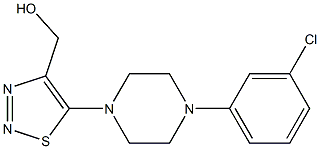 {5-[4-(3-CHLOROPHENYL)PIPERAZIN-1-YL]-1,2,3-THIADIAZOL-4-YL}METHANOL Struktur