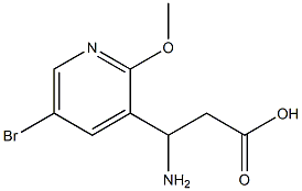 3-AMINO-3-(5-BROMO-2-METHOXY-PYRIDIN-3-YL)-PROPIONIC ACID Struktur