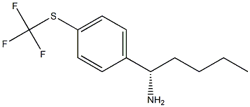 (1S)-1-[4-(TRIFLUOROMETHYLTHIO)PHENYL]PENTYLAMINE Struktur