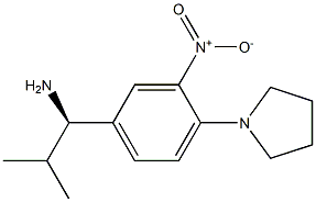 (1R)-2-METHYL-1-(3-NITRO-4-PYRROLIDINYLPHENYL)PROPYLAMINE Struktur