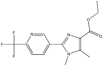 1,5-DIMETHYL-2-(6-TRIFLUOROMETHYL-PYRIDIN-3-YL)-1H-IMIDAZOLE-4-CARBOXYLIC ACID ETHYL ESTER Struktur