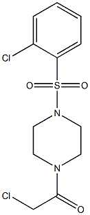 1-(CHLOROACETYL)-4-[(2-CHLOROPHENYL)SULFONYL]PIPERAZINE Struktur