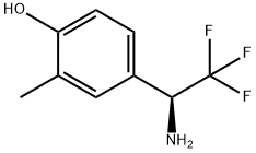 4-((1S)-1-AMINO-2,2,2-TRIFLUOROETHYL)-2-METHYLPHENOL Struktur