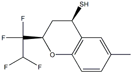 CIS-6-METHYL-2-(1,1,2,2-TETRAFLUOROETHYL)CHROMANE-4-THIOL Struktur