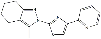 3-METHYL-2-(4-PYRIDIN-2-YL-1,3-THIAZOL-2-YL)-4,5,6,7-TETRAHYDRO-2H-INDAZOLE Struktur