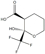 CIS-2-HYDROXY-2-(TRIFLUOROMETHYL)TETRAHYDROPYRAN-3-CARBOXYLIC ACID Struktur