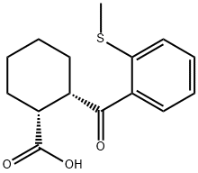 CIS-2-(2-METHYLTHIOBENZOYL)CYCLOHEXANE-1-CARBOXYLIC ACID Struktur