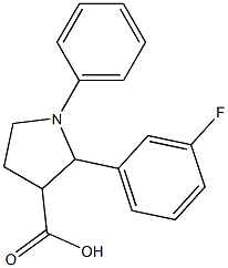 2-(3-FLUOROPHENYL)-1-PHENYLPYRROLIDINE-3-CARBOXYLIC ACID Struktur