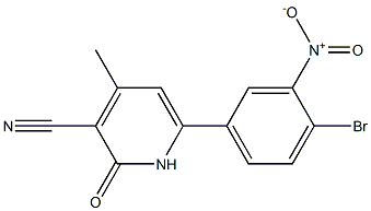 6-(4-BROMO-3-NITROPHENYL)-1,2-DIHYDRO-4-METHYL-2-OXOPYRIDINE-3-CARBONITRILE Struktur