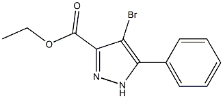 ETHYL 4-BROMO-5-PHENYL-1H-PYRAZOLE-3-CARBOXYLATE Struktur