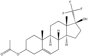 17-TRIFLUOROMETHYL-5-ANDROSTEN-3,17B-DIOL-3-ACETATE Struktur