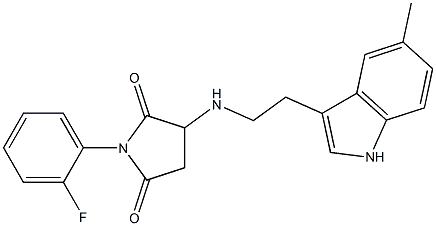 1-(2-FLUOROPHENYL)-3-{[2-(5-METHYL-1H-INDOL-3-YL)ETHYL]AMINO}PYRROLIDINE-2,5-DIONE Struktur