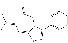 ACETONE [(2E)-3-ALLYL-4-(3-HYDROXYPHENYL)-1,3-THIAZOL-2(3H)-YLIDENE]HYDRAZONE Struktur