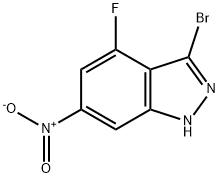 3-BROMO-4-FLUORO-6-NITRO (1H)INDAZOLE Struktur