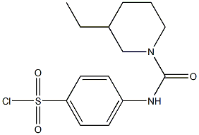 4-[(3-ETHYL-PIPERIDINE-1-CARBONYL)-AMINO]-BENZENESULFONYL CHLORIDE Struktur