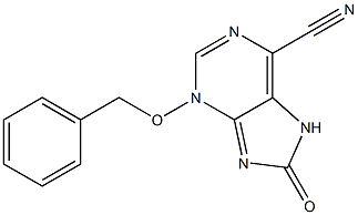 3-BENZYLOXY-6-CYANO-8-OXO-7,8-DIHYDROPURINE Struktur