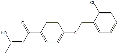 (2Z)-1-(4-[(2-CHLOROBENZYL)OXY]PHENYL)-3-HYDROXYBUT-2-EN-1-ONE Struktur