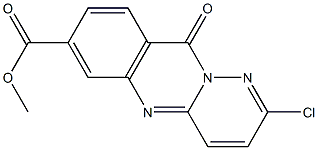 2-CHLORO-9-OXO-9H-1,9A,10-TRIAZA-ANTHRACENE-6-CARBOXYLIC ACID METHYL ESTER Struktur