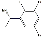 (1S)-1-(3,5-DIBROMO-2-FLUOROPHENYL)ETHYLAMINE Struktur