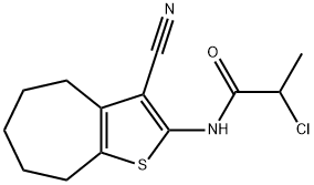 2-CHLORO-N-(3-CYANO-5,6,7,8-TETRAHYDRO-4H-CYCLOHEPTA[B]THIEN-2-YL)PROPANAMIDE Struktur