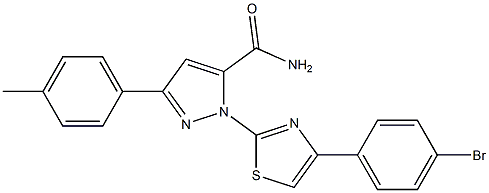 1-[4-(4-BROMOPHENYL)-1,3-THIAZOL-2-YL]-3-(4-METHYLPHENYL)-1H-PYRAZOL-5-YLFORMAMIDE Struktur