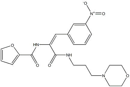 N-[(E)-1-({[3-(4-MORPHOLINYL)PROPYL]AMINO}CARBONYL)-2-(3-NITROPHENYL)ETHENYL]-2-FURAMIDE Struktur