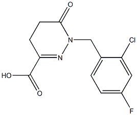 1-(2-CHLORO-4-FLUOROBENZYL)-6-OXO-1,4,5,6-TETRAHYDROPYRIDAZINE-3-CARBOXYLIC ACID Struktur