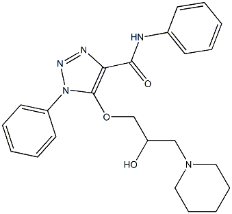 5-[2-HYDROXY-3-(1-PIPERIDINYL)PROPOXY]-N,1-DIPHENYL-1H-1,2,3-TRIAZOLE-4-CARBOXAMIDE Struktur