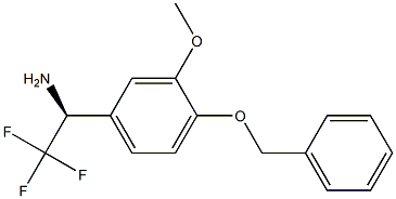 (1S)-2,2,2-TRIFLUORO-1-[3-METHOXY-4-(PHENYLMETHOXY)PHENYL]ETHYLAMINE Struktur