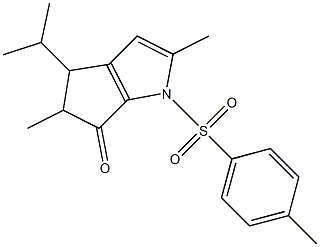 4-ISOPROPYL-2,5-DIMETHYL-1-(TOLUENE-4-SULFONYL)-4,5-DIHYDRO-1H-CYCLOPENTA[B]PYRROL-6-ONE Struktur