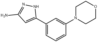 5-(3-MORPHOLIN-4-YL-PHENYL)-2H-PYRAZOL-3-YLAMINE Struktur