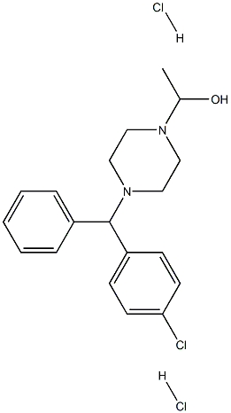 1-[4-[(4-CHLOROPHENYL)PHENYLMETHYL]-1-PIPERAZINYL]ETHANOL DIHYDROCHLORIDE Struktur