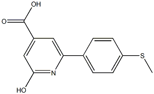 2-HYDROXY-6-(4-(METHYLTHIO)PHENYL)PYRIDINE-4-CARBOXYLIC ACID Struktur