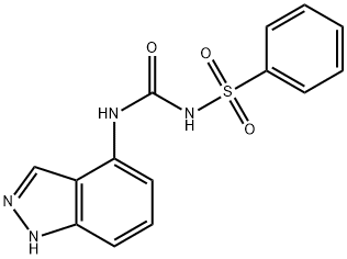 4-(([(PHENYLSULFONYL)AMINO]CARBONYL)AMINO)-1H-INDAZOLE Struktur