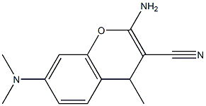 2-AMINO-7-(DIMETHYLAMINO)-4-METHYL-4H-CHROMENE-3-CARBONITRILE Struktur