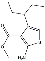 2-AMINO-4-(1-ETHYL-PROPYL)-THIOPHENE-3-CARBOXYLIC ACID METHYL ESTER Struktur