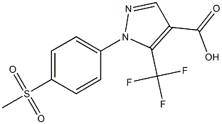 5-(TRIFLUOROMETHYL)-1-(4-(METHYLSULFONYL)PHENYL)-1H-PYRAZOLE-4-CARBOXYLIC ACID Struktur