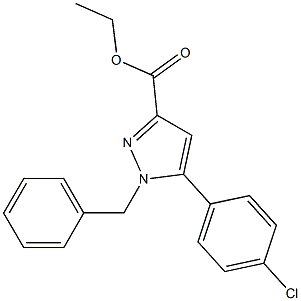 ETHYL 1-BENZYL-5-(4-CHLOROPHENYL)-1H-PYRAZOLE-3-CARBOXYLATE Struktur