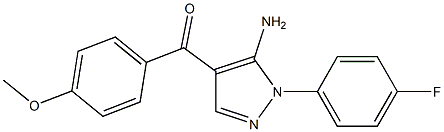 (5-AMINO-1-(4-FLUOROPHENYL)-1H-PYRAZOL-4-YL)(4-METHOXYPHENYL)METHANONE Struktur