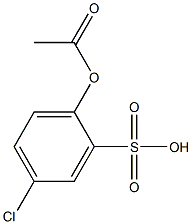 ACETIC ACID 4-CHLORO-2-SULFO-PHENYL ESTER Struktur