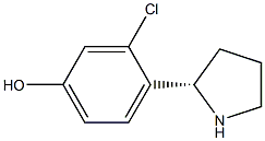 4-((2S)PYRROLIDIN-2-YL)-3-CHLOROPHENOL Struktur